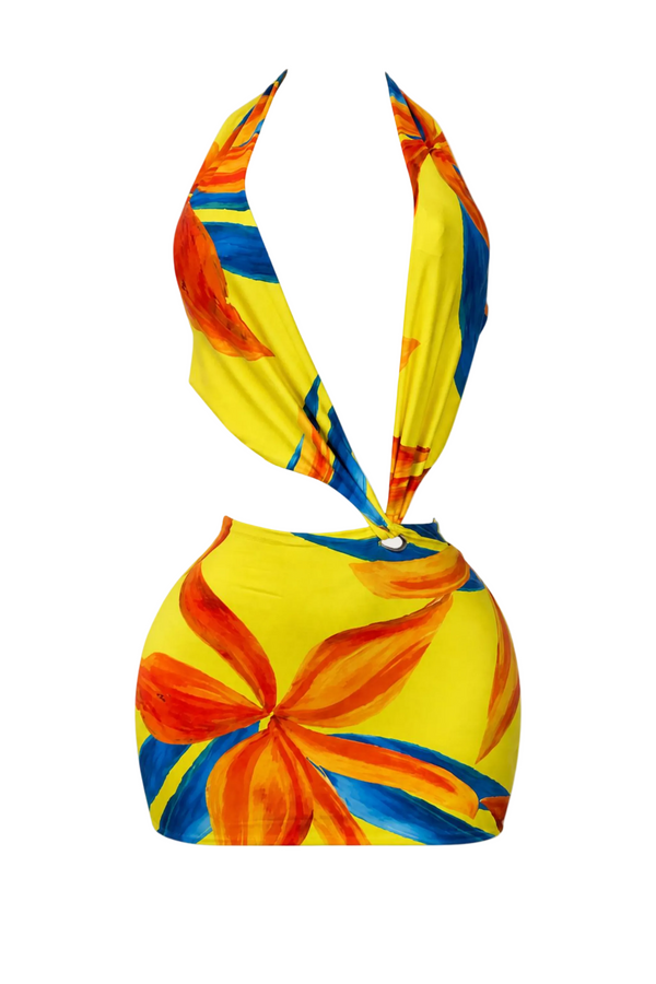 Ibiza Halter Mini Dress